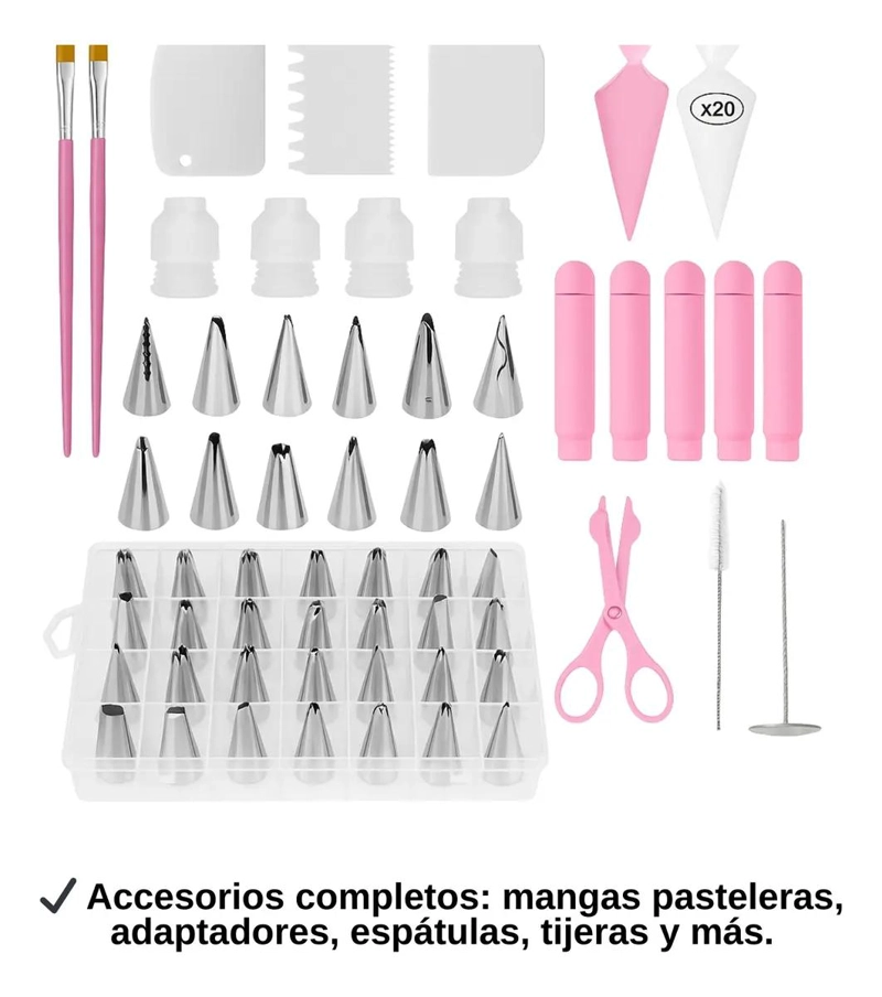 SET COMPLETO DE REPOSTERIA CON 83 PIEZAS PARA DECORACION PROFESIONAL - 5