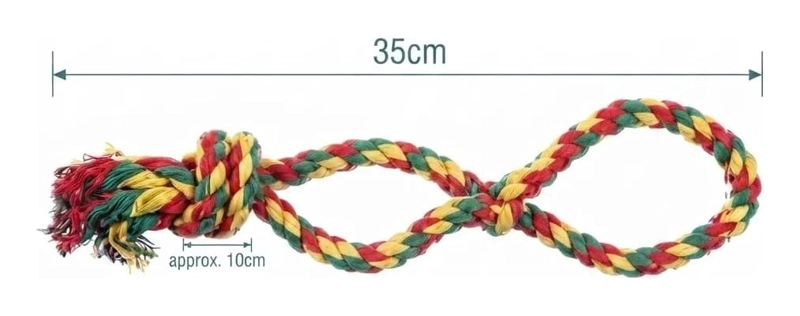 JUGUETE INTERACTIVO DE CUERDA TRENZADA PARA PERROS 35 CM - 6