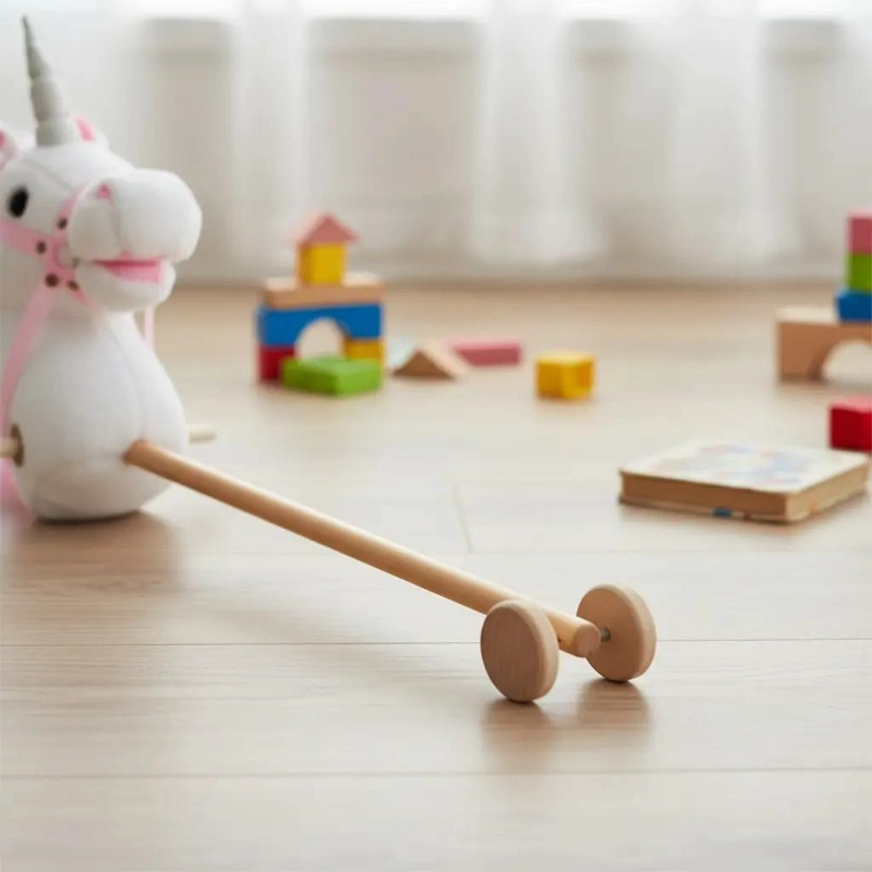 JUGUETE DE ARRASTRE UNICORNIO COLORIDO PARA NIÑOS - 6