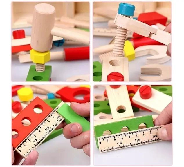 JUEGO DE HERRAMIENTAS DE MADERA PARA NIÑOS EN PACK DE 2 - 10