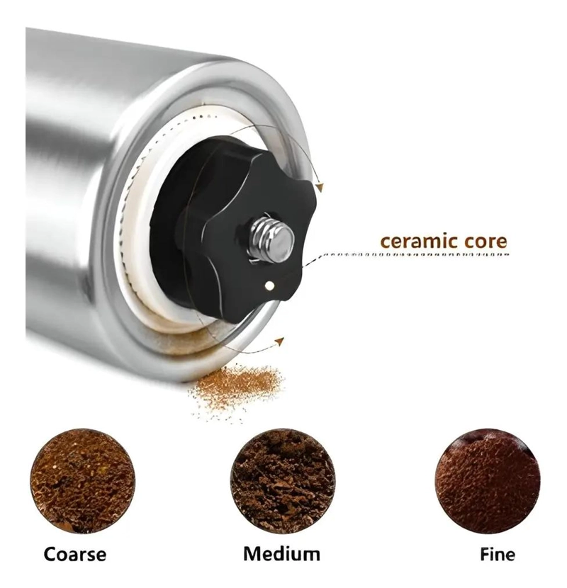 MOLINILLO MANUAL PARA GRANOS DE CAFE  CON MUELA DE CERAMICA Y ESTRUCTURA DE ACERO - 6