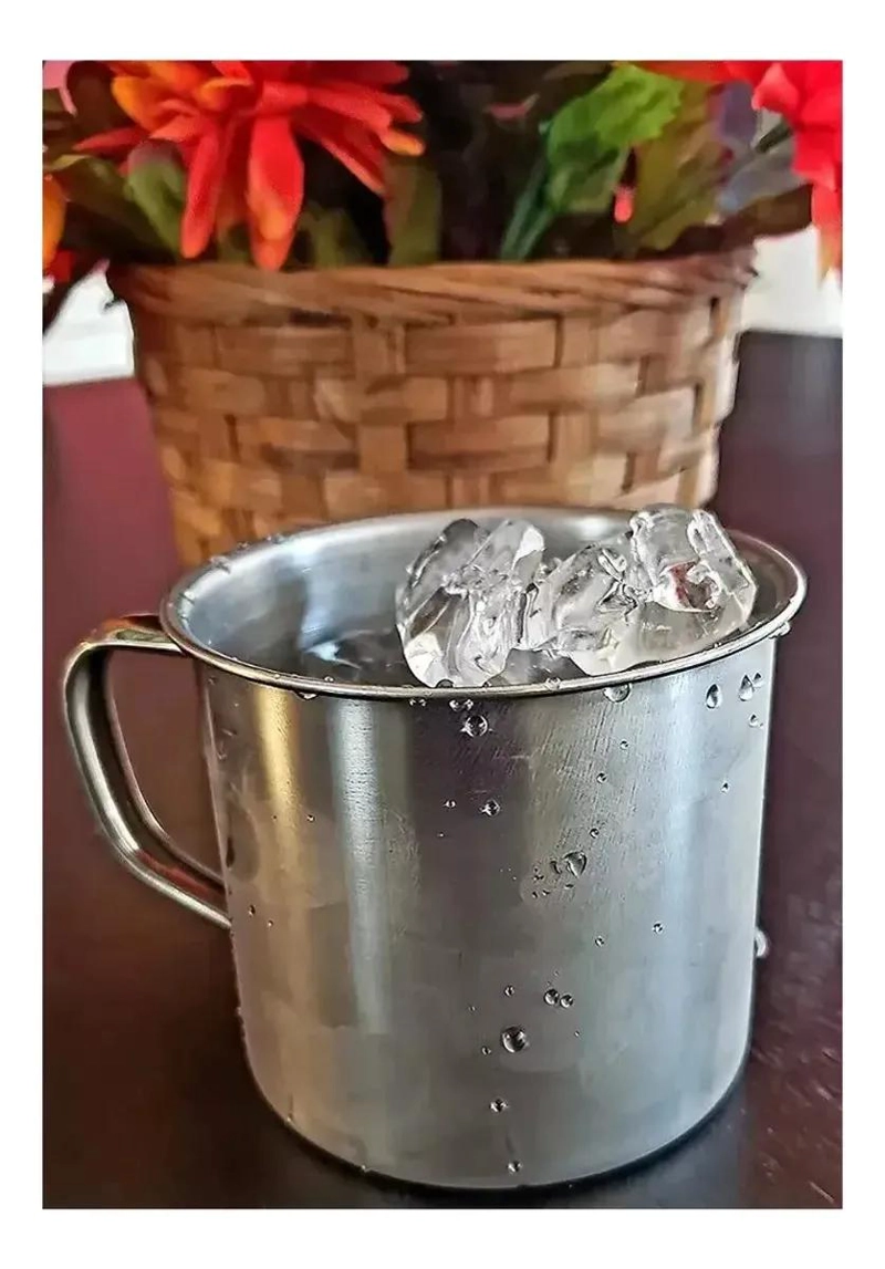 PACK DE 4 TAZAS DE ACERO INOXIDABLE CON TAPA PARA BEBIDAS - 5