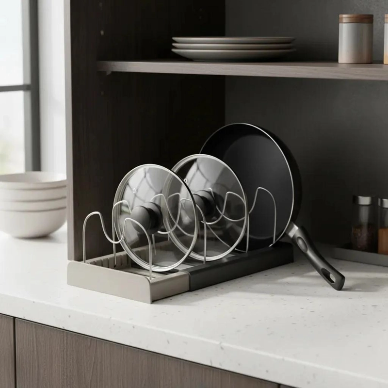 ORGANIZADOR EXTENSIBLE PARA SARTENES Y OLLAS DE COCINA - 3