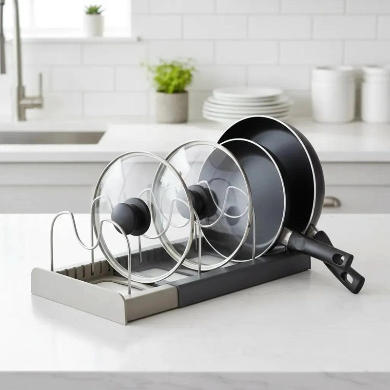 ORGANIZADOR EXTENSIBLE PARA SARTENES Y OLLAS DE COCINA - 5