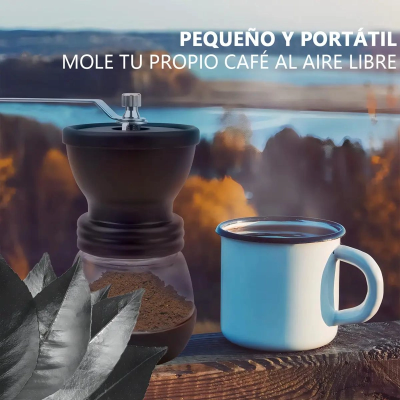 MOLINILLO MANUAL DE CAFE  Y SEMILLAS CON REBABA DE CERAMICA - 10