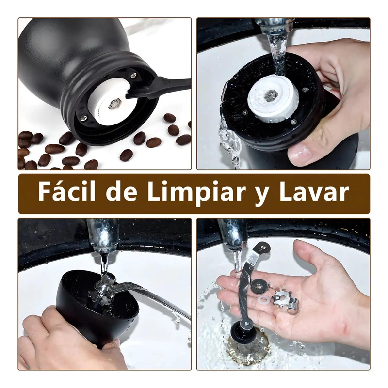 MOLINILLO MANUAL DE CAFE  Y SEMILLAS CON REBABA DE CERAMICA - 8