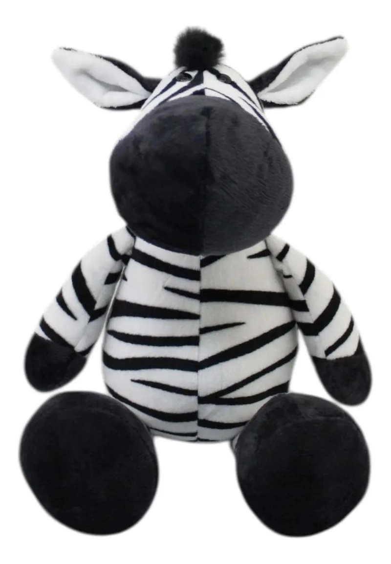CEBRA DE PELUCHE BLANCA SUAVE DE 30 CM PARA NIÑOS - 1