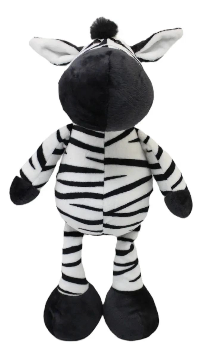 CEBRA DE PELUCHE BLANCA SUAVE DE 30 CM PARA NIÑOS - 5