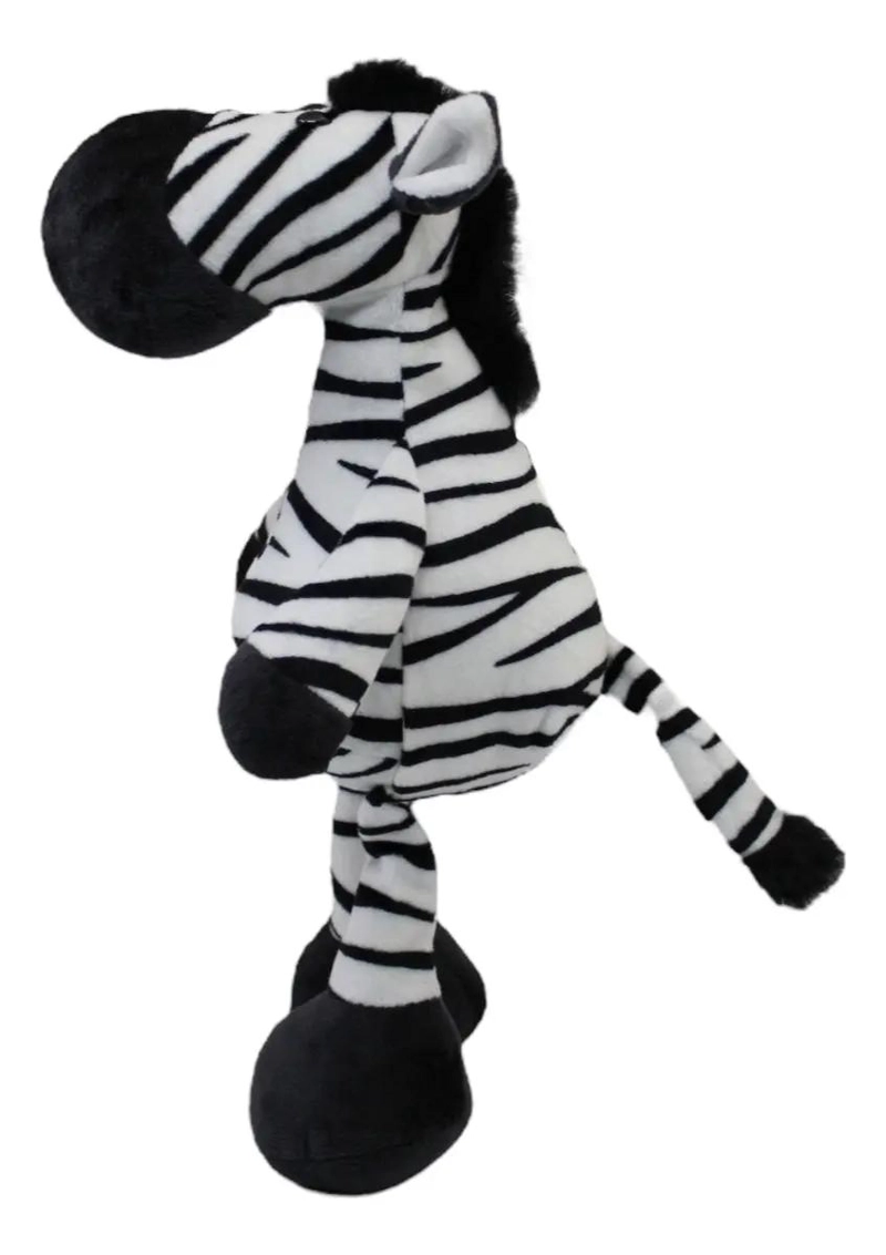 CEBRA DE PELUCHE BLANCA SUAVE DE 30 CM PARA NIÑOS - 6