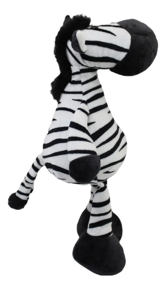 CEBRA DE PELUCHE BLANCA SUAVE DE 30 CM PARA NIÑOS - 7