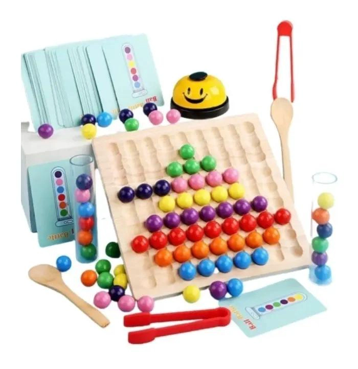 JUGUETE DIDACTICO SENSORIAL DE MADERA PARA MOTRICIDAD FINA - 1