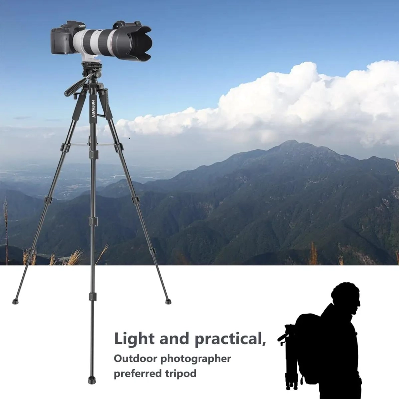 TRIPODE DE ALUMINIO CON CABEZAL PANORAMICO DE 142 CM - 2