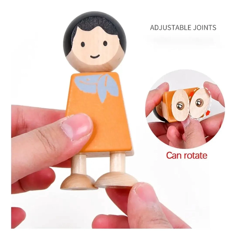 JUEGO DE FIGURAS DE MADERA PARA NIÑOS EN FAMILIA - 7