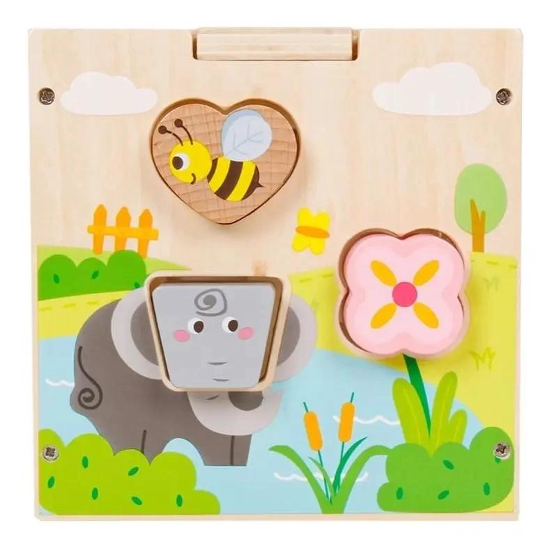 CUBO DE MADERA DIDACTICO PARA CLASIFICAR FORMAS Y COLORES - 6