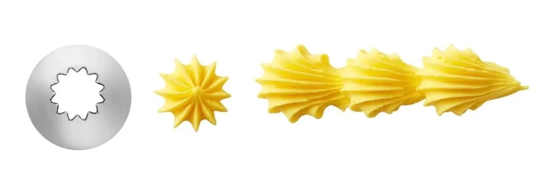 BOQUILLA NUMERO 32 CON DISEÑO DE ESTRELLA ABIERTA PARA DECORACION DE PASTELES - 3