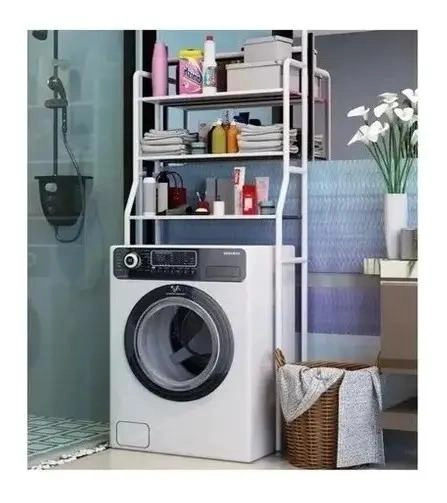 ESTANTE METALICO ORGANIZADOR PARA BAÑO Y LAVANDERIA - 5