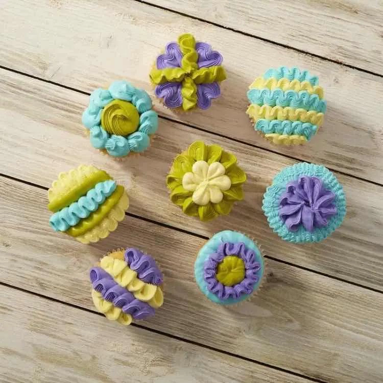BOQUILLA PASTELERAS ACERO INOXIDABLE DISEÑO ONDAS Y FLORES TAMAÑO ESTANDAR - 2
