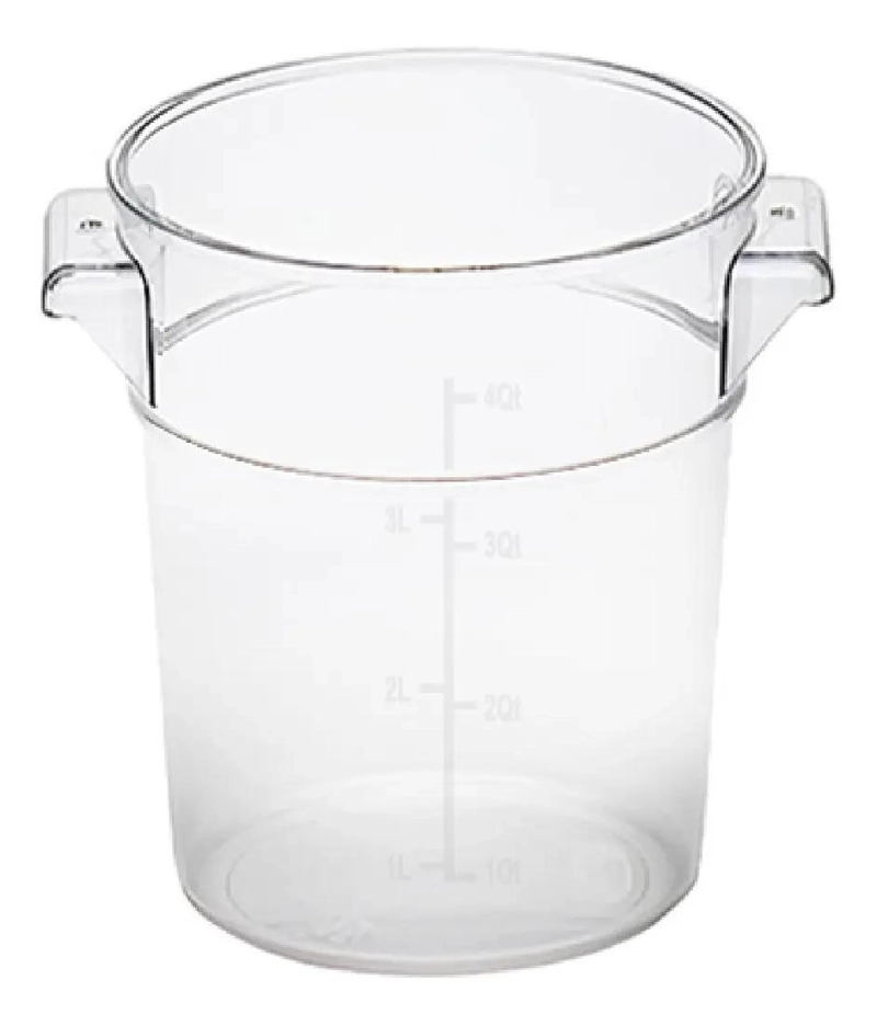 CONTENEDOR REDONDO DE POLICARBONATO CON CAPACIDAD DE 4,2 LITROS COLOR AGUA - 1