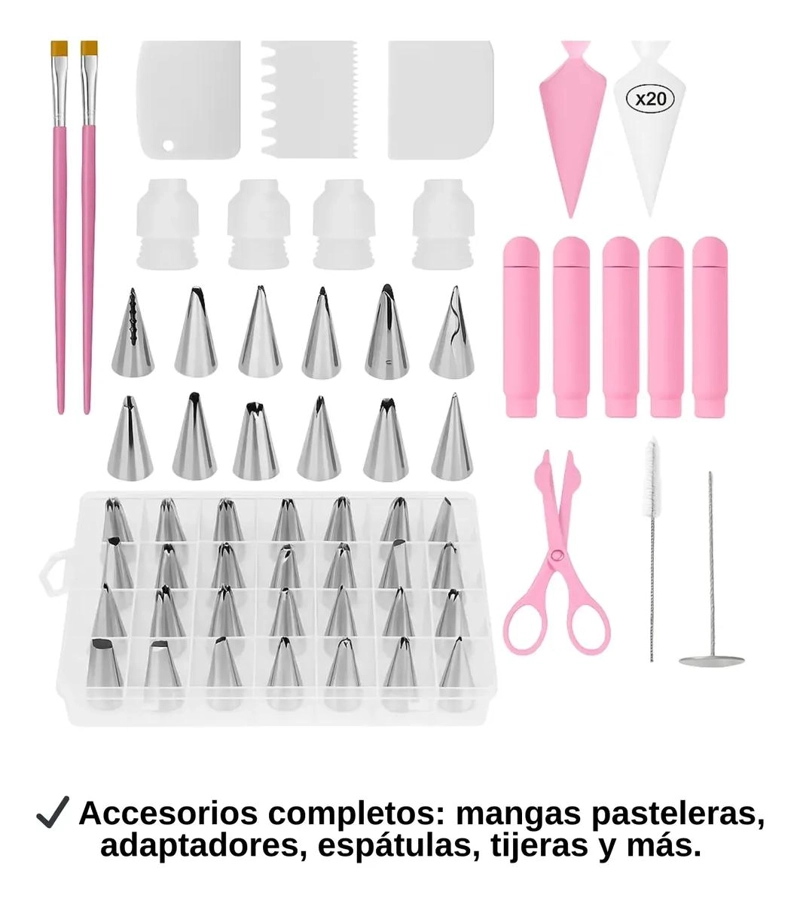 KIT DE DECORACION PASTELERA 83 PIEZAS CON BOQUILLAS - 5