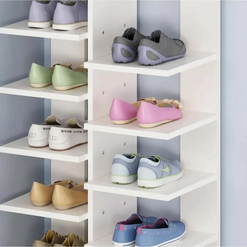 ZAPATERO Y ESTANTE DE ALMACENAMIENTO MODERNO PARA 9 PARES - 6