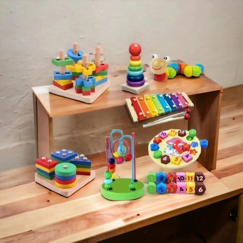 JUGUETE DIDACTICO DE MADERA PARA APRENDIZAJE TEMPRANO - 2
