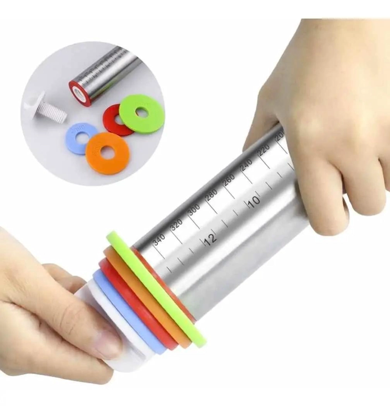 USLERO REGULABLE DE ACERO INOXIDABLE PARA REPOSTERIA CON ANILLOS AJUSTABLES - 2