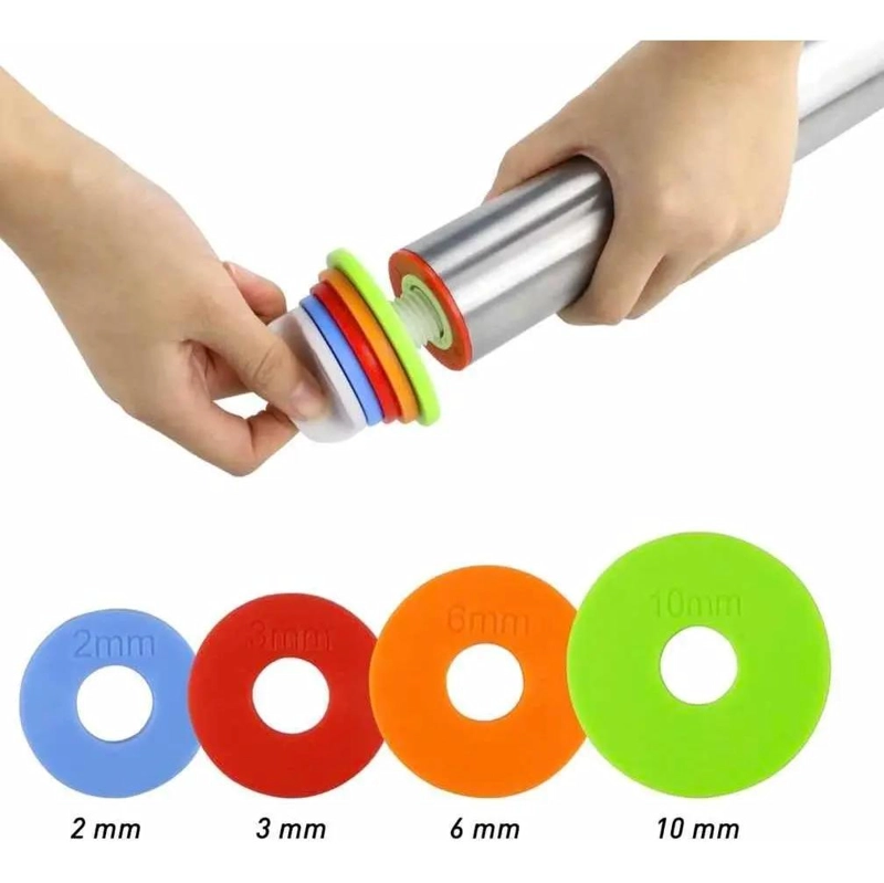 USLERO REGULABLE DE ACERO INOXIDABLE PARA REPOSTERIA CON ANILLOS AJUSTABLES - 3