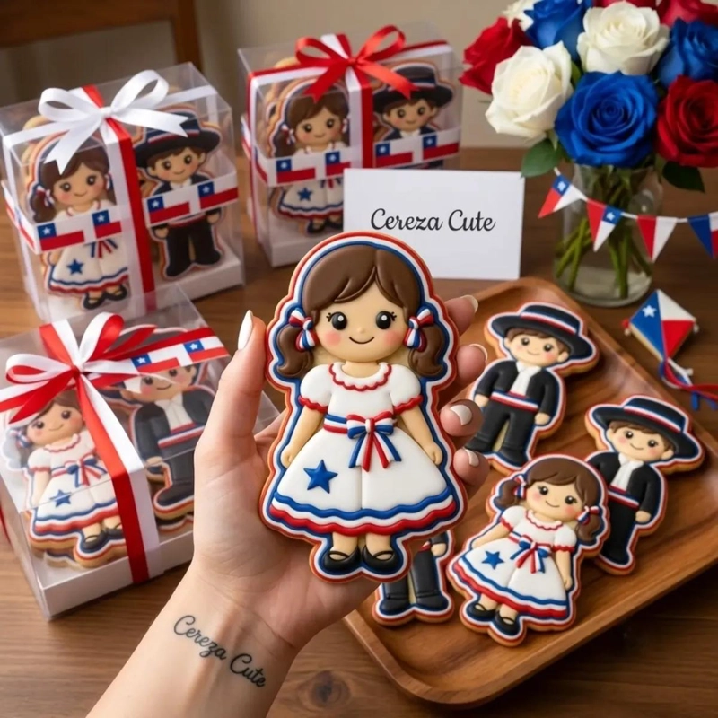 MOLDE CORTADOR Y SELLO PARA FONDANT CON DISEÑO TRADICIONAL CHILENO - 3