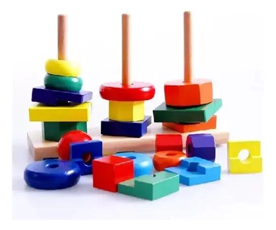 TORRE DIDACTICA DE MADERA PARA APRENDIZAJE INFANTIL - 4