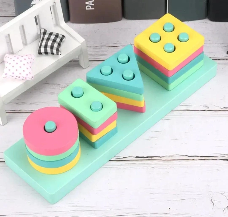 JUGUETES DE MADERA MONTESSORI PARA APRENDIZAJE INFANTIL - 6