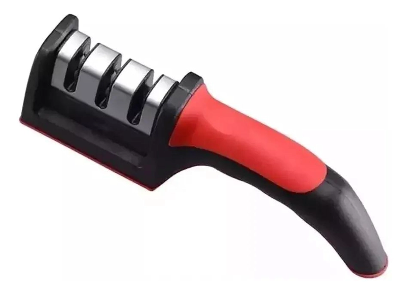 AFILADOR MANUAL DE CUCHILLOS Y TIJERAS CON TRES ETAPAS DE ACERO INOXIDABLE - 6