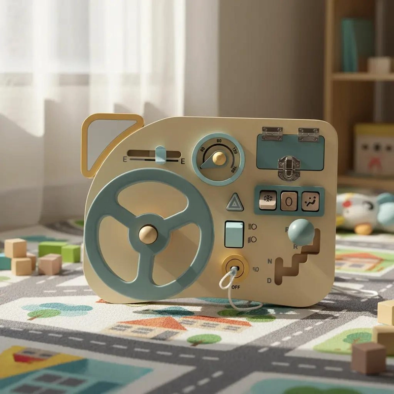 TABLERO DE MADERA MONTESSORI PARA DESARROLLO INFANTIL - 3