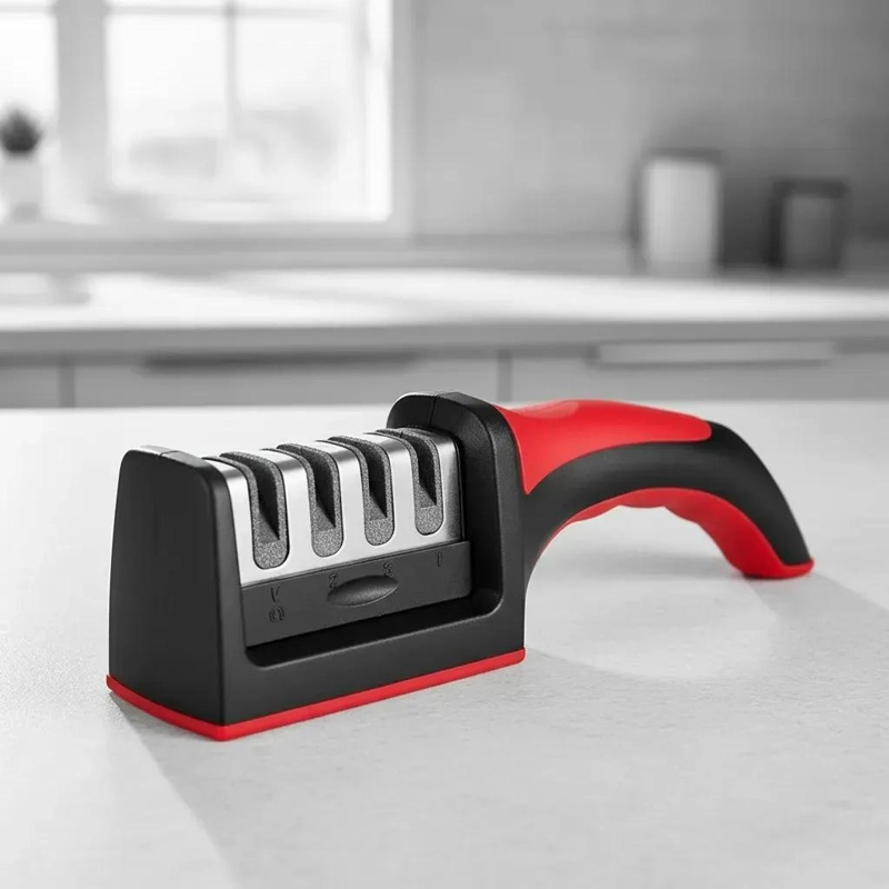 AFILADOR MANUAL PARA CUCHILLOS Y TIJERAS CON SISTEMA DE 3 ETAPAS - 9