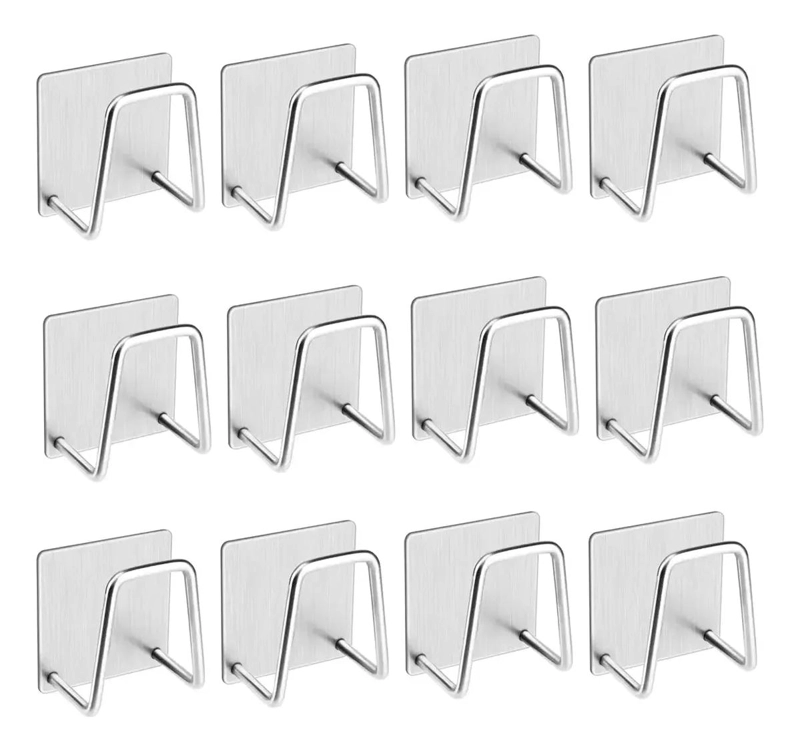 SOPORTE DE ESPONJA DE ACERO INOXIDABLE PARA COCINA, 12 PIEZAS - 10