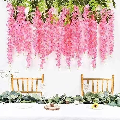 PACK DE 12 GUIRNALDAS COLGANTES DE FLORES ARTIFICIALES - 2