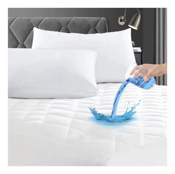 CUBRECOLCHON IMPERMEABLE 2 PLAZAS CON FUNDAS AJUSTABLES - 2
