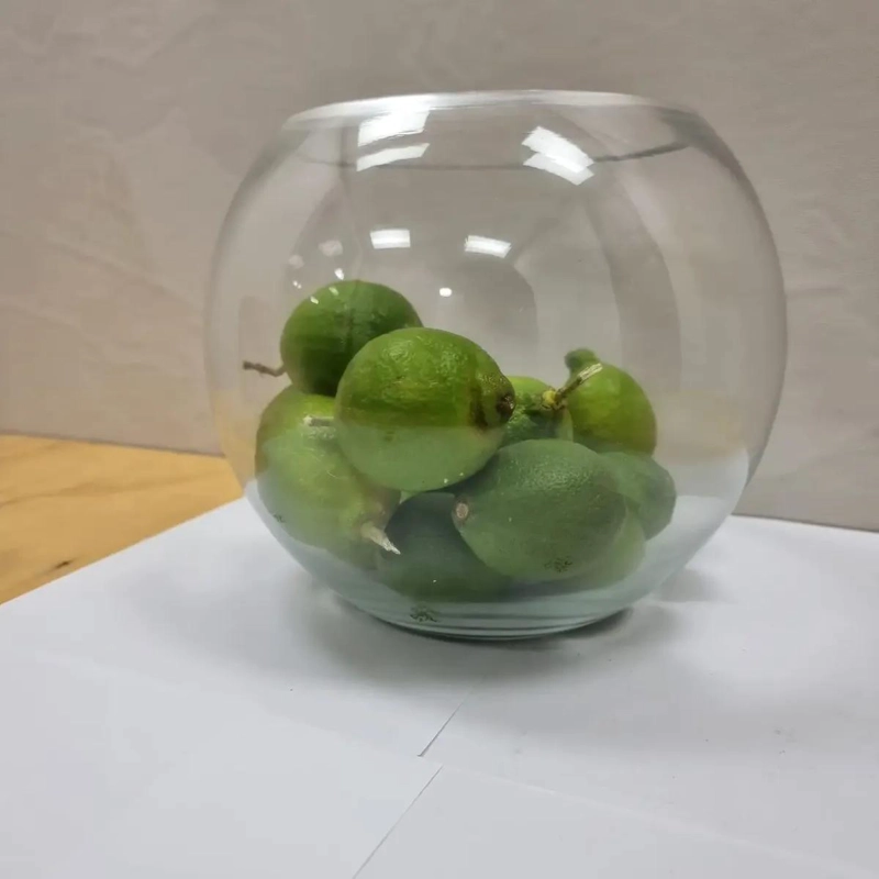 FLORERO PECERA DE VIDRIO OVALADO DE 30 CM Y 5 LITROS - 3