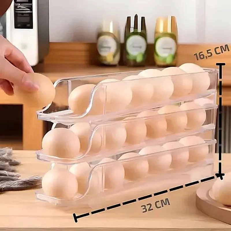 PACK DE 2 ORGANIZADORES PARA HUEVOS CON CAPACIDAD DE 21 UNIDADES - 3