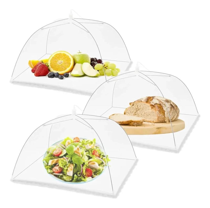 SET DE 3 CUBIERTAS DE MALLA PARA PROTEGER ALIMENTOS - 1