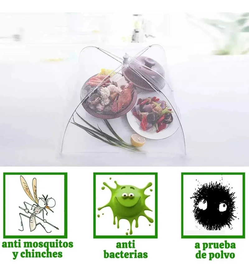 SET DE 3 CUBIERTAS DE MALLA PARA PROTEGER ALIMENTOS - 2