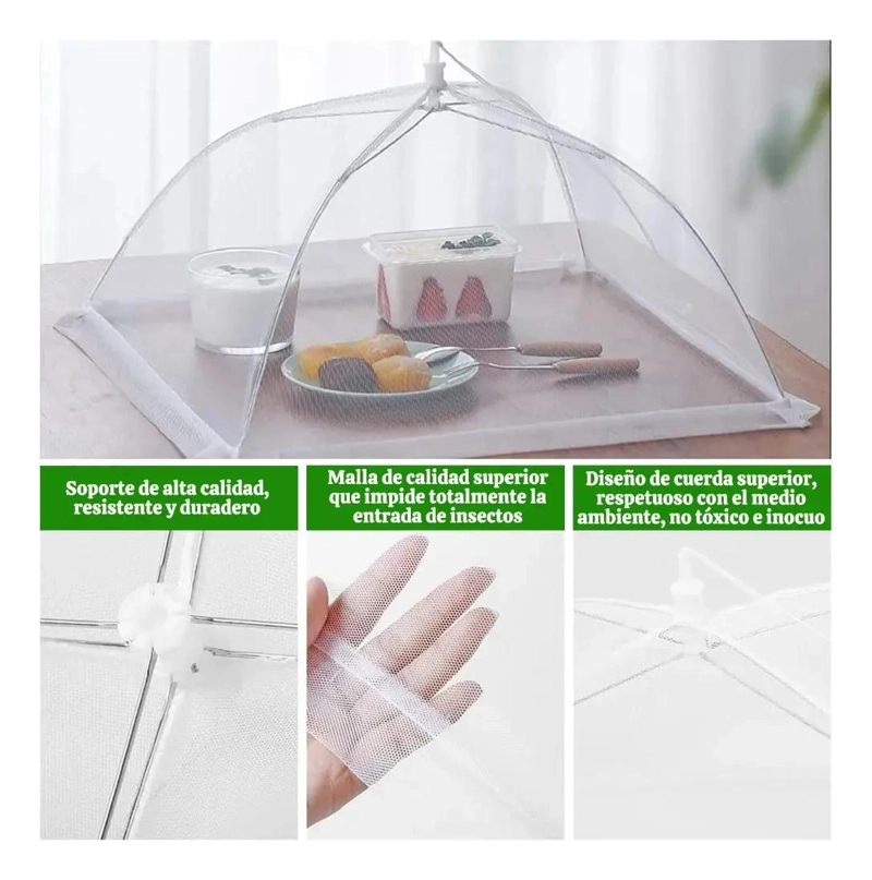 SET DE 3 CUBIERTAS DE MALLA PARA PROTEGER ALIMENTOS - 4