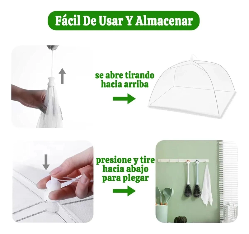 SET DE 3 CUBIERTAS DE MALLA PARA PROTEGER ALIMENTOS - 5