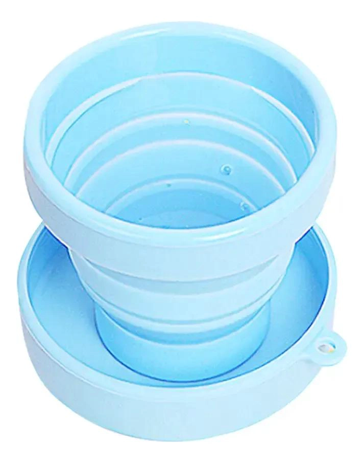 PACK DE 4 VASOS PLEGABLES DE SILICONA PARA CAMPING - 5