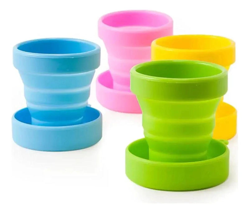 PACK DE 4 VASOS PLEGABLES DE SILICONA PARA CAMPING - 9