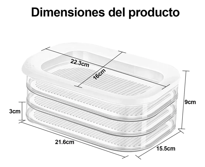 CONTENEDOR APILABLE DE TRES CAPAS PARA ALIMENTOS FRESCOS - 2