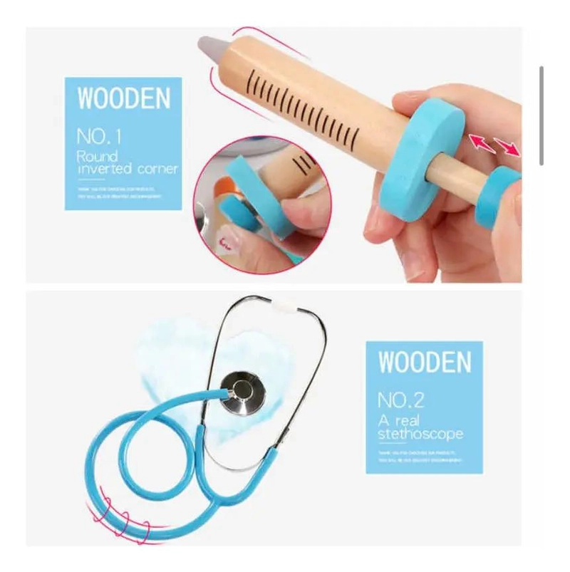 KIT ME DICO DIDACTICO DE MADERA PARA NIÑOS CON ACCESORIOS - 2