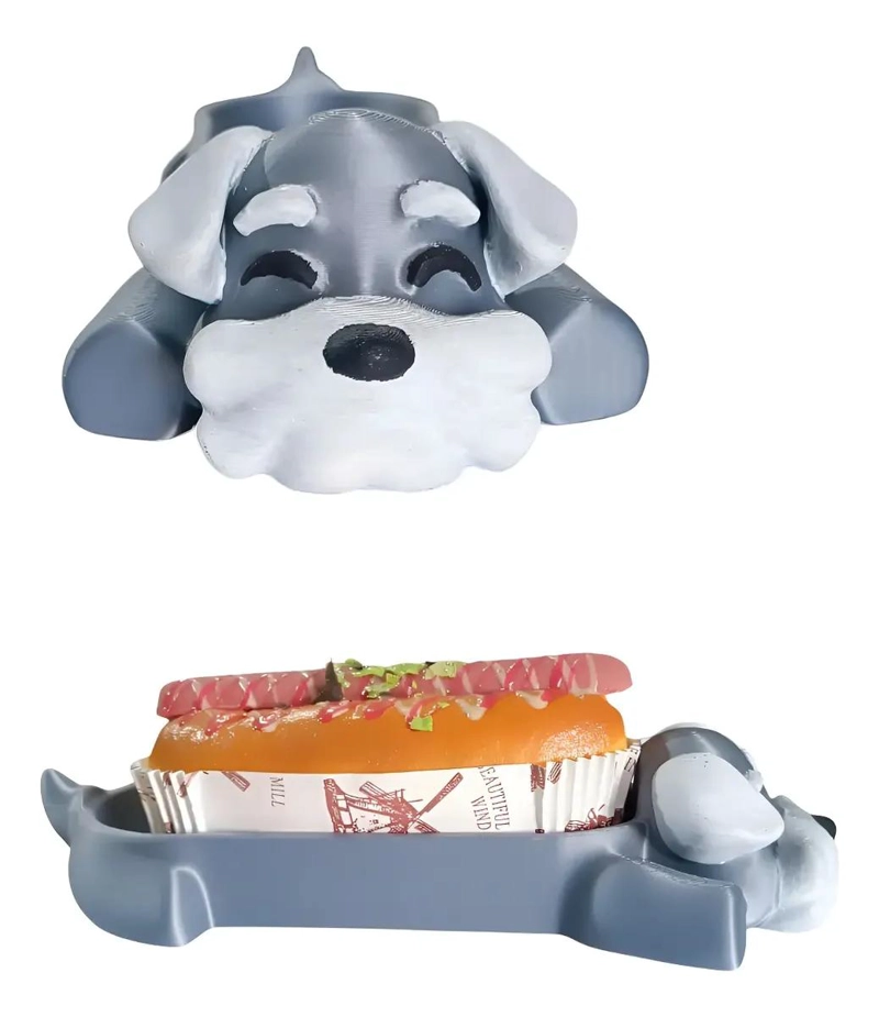 PORTA HOTDOG COMPLETO DISEÑO SCHNAUZER TAMAÑO L - 1