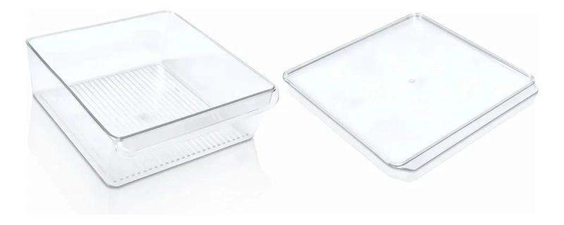 CAJA ORGANIZADORA TRANSPARENTE PARA REFRIGERADOR 30CM - 1