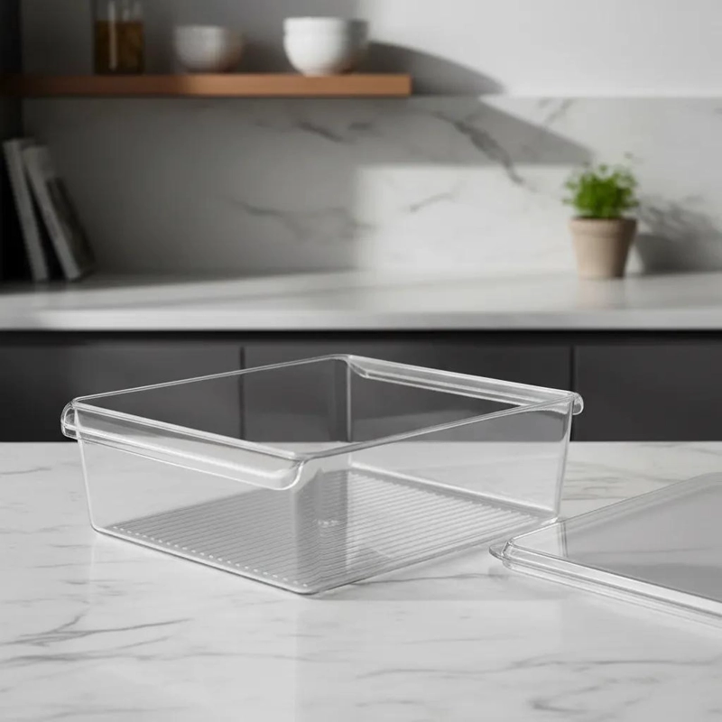 CAJA ORGANIZADORA TRANSPARENTE PARA REFRIGERADOR 30CM - 4