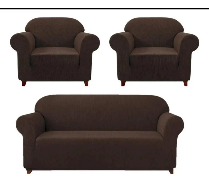 SET DE FUNDAS TEXTURIZADAS PARA SOFA 3 CUERPOS Y 2 SILLONES PEQUEÑOS - 1